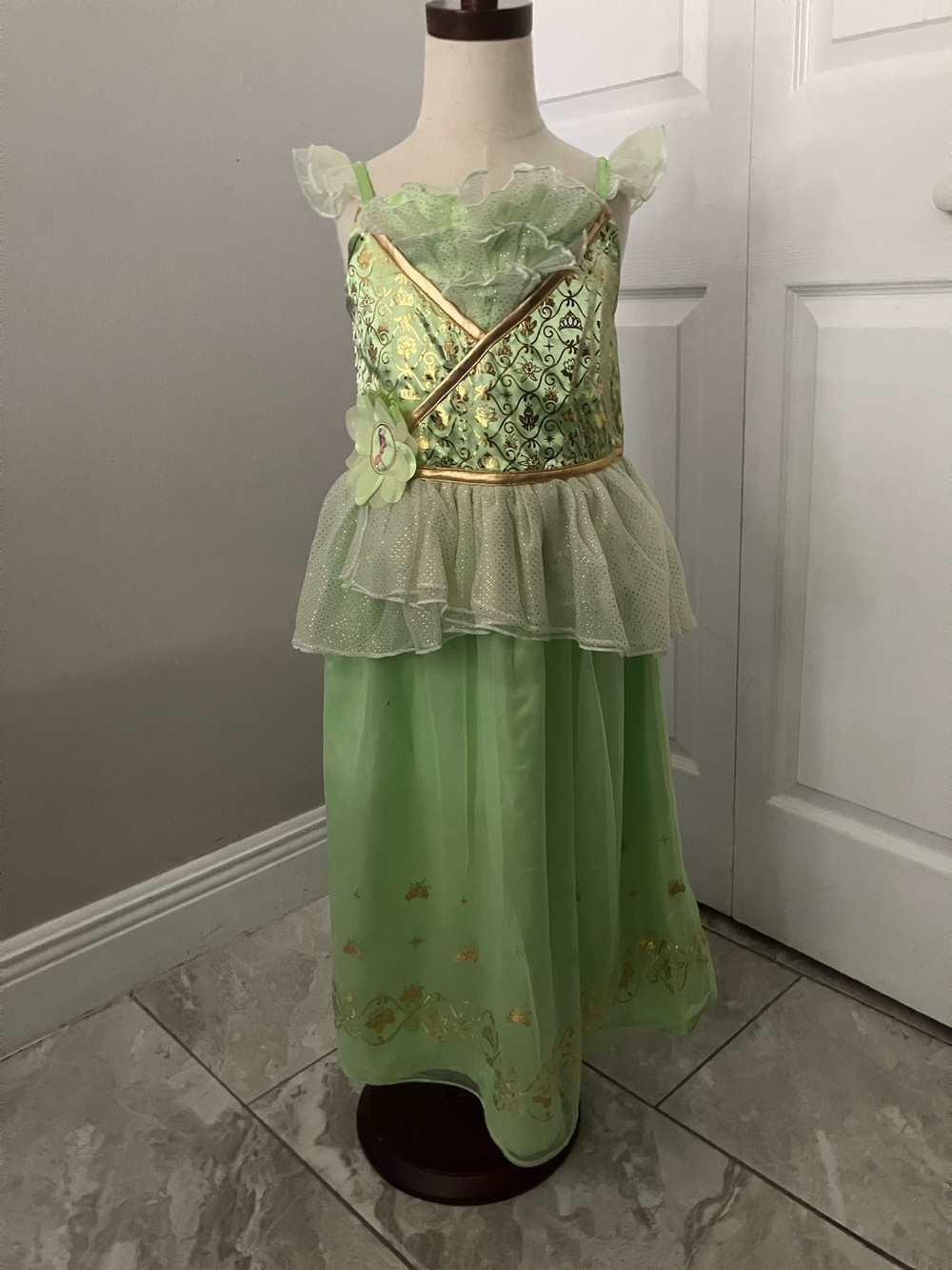 DISNEY Girls Princess Tiana Fashion Costume Dress | 5-6